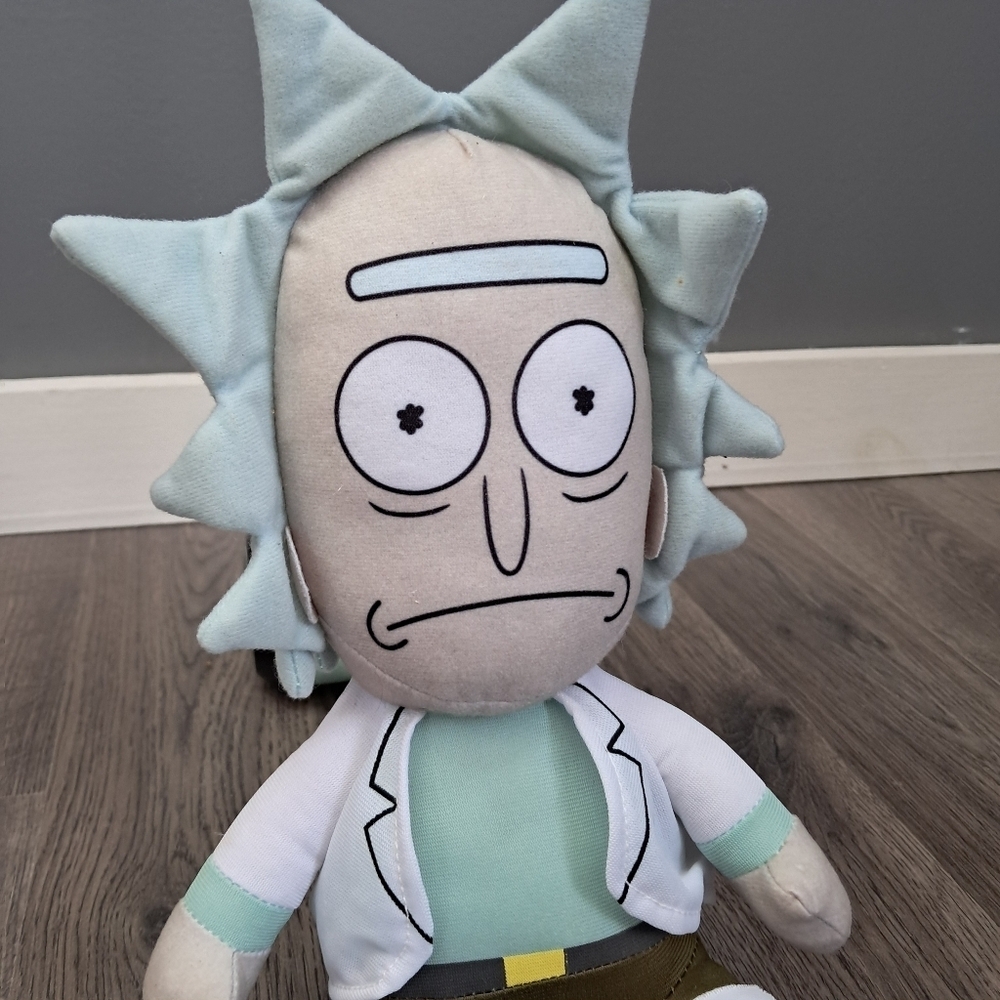 Rick 10” Plush From Rick and Morty Official License Toy Factory 2019 Adult Swim - Picture 2 of 10